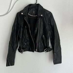 Zara leather jacket - black